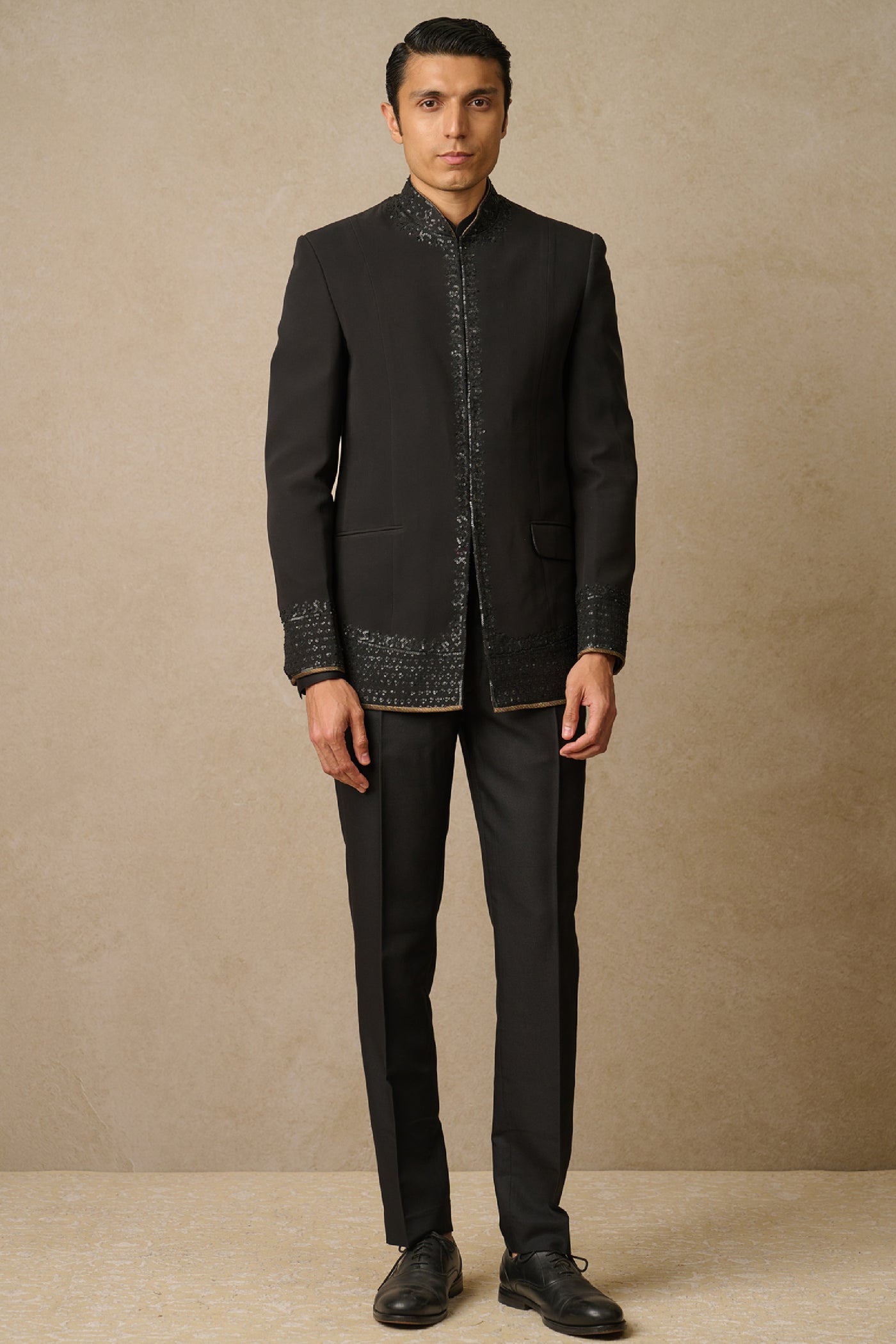 Tarun Tahiliani Menswear Bandhgala Shirt And Trouser indian designer wear online shopping melange singapore