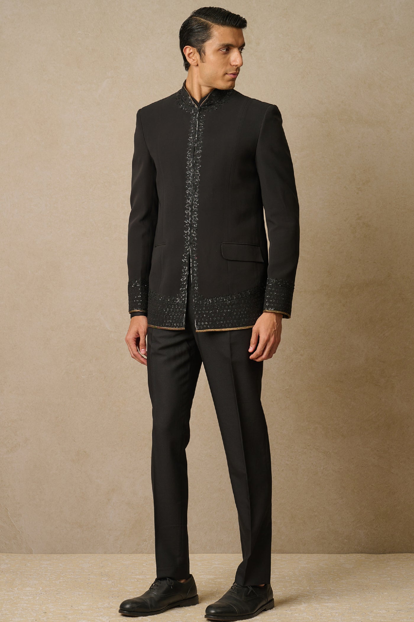 Tarun Tahiliani Menswear Bandhgala Shirt And Trouser indian designer wear online shopping melange singapore