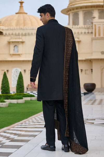 Tarun Tahiliani Menswear Classic Achkan Sherwani Set indian designer wear online shopping melange singapore 

