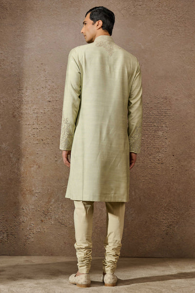Tarun Tahiliani Menswear Classic Embroidered Kurta Set Jade indian designer wear online shopping melange singapore
