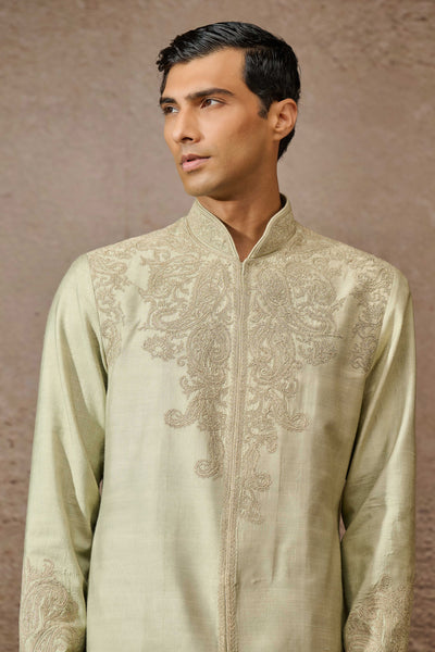 Tarun Tahiliani Menswear Classic Embroidered Kurta Set Jade indian designer wear online shopping melange singapore
