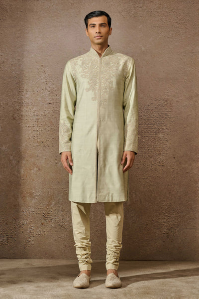 Tarun Tahiliani Menswear Classic Embroidered Kurta Set Jade indian designer wear online shopping melange singapore
