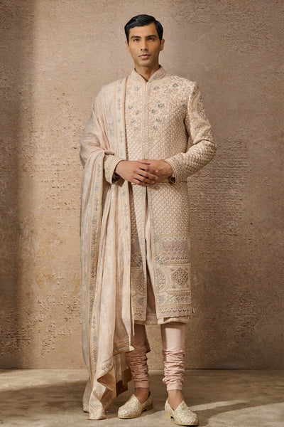 Tarun Tahiliani Menswear Classic Embroidered Sherwani Set indian designer wear online shopping melange singapore