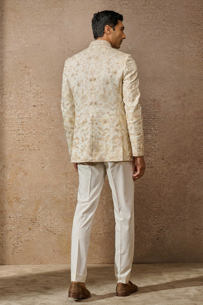 Tarun Tahiliani Menswear Classic Floral Bandgala Set indian designer wear online shopping melange singapore