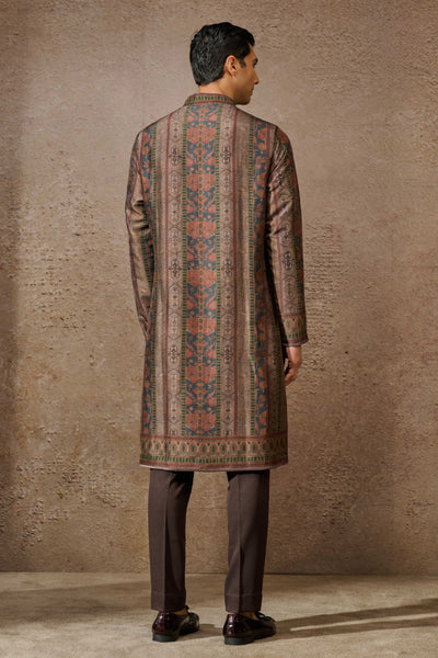 Tarun Tahiliani Menswear Classic Printed Kurta indian designer wear online shopping melange singapore