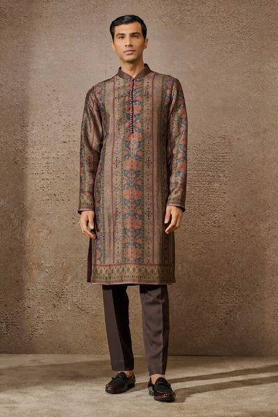 Tarun Tahiliani Menswear Classic Printed Kurta indian designer wear online shopping melange singapore