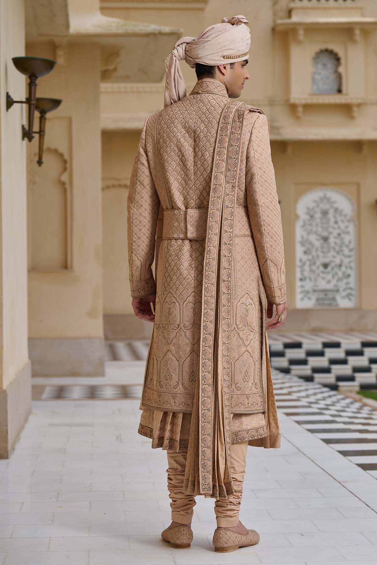 Tarun Tahiliani Menswear Dori Embroidered Sherwani Set indian designer wear online shopping melange singapore 