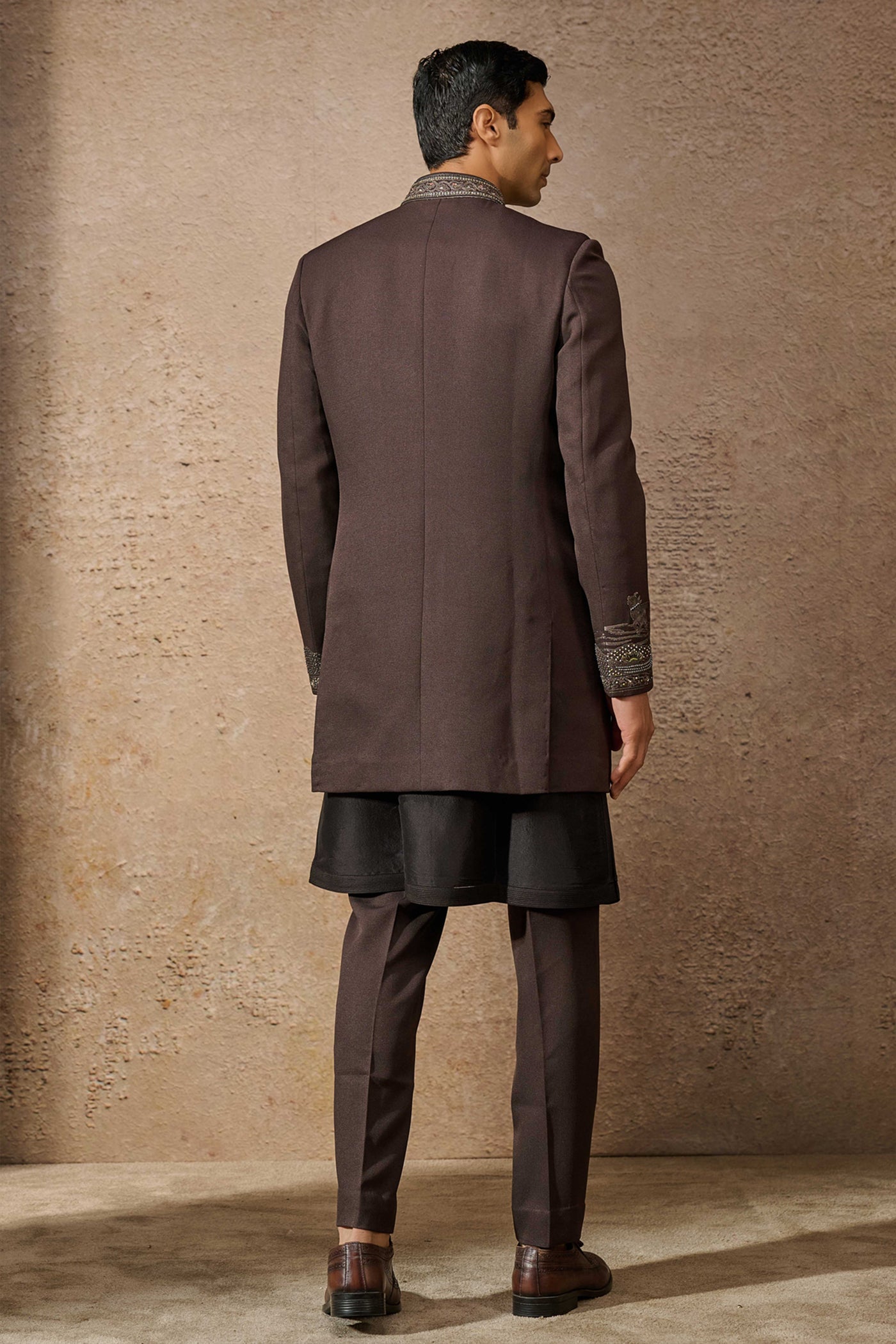 Tarun Tahiliani Menswear Embroidered Bandgala Set indian designer wear online shopping melange singapore