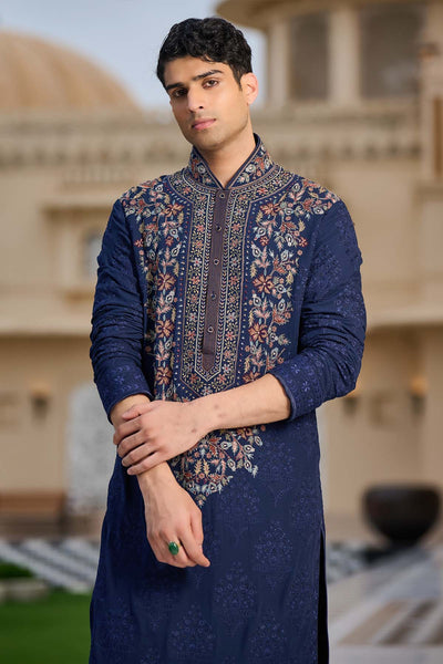 Tarun Tahiliani Menswear Embroidered Kurta and Dhoti Set indian designer wear online shopping melange singapore 