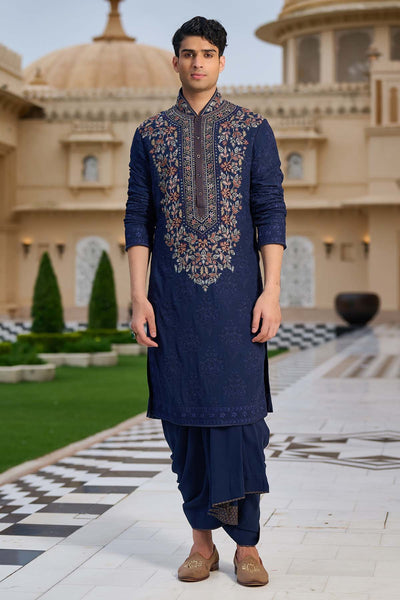 Tarun Tahiliani Menswear Embroidered Kurta and Dhoti Set indian designer wear online shopping melange singapore 