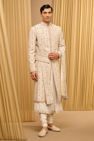 Tarun Tahiliani Menswear Embroidered Sherwani Set indian designer wear online shopping melange singapore
