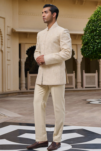 Tarun Tahiliani Menswear Georgette 80grm Cotton Satin Suiting Fabric indian designer wear online shopping melange singapore 