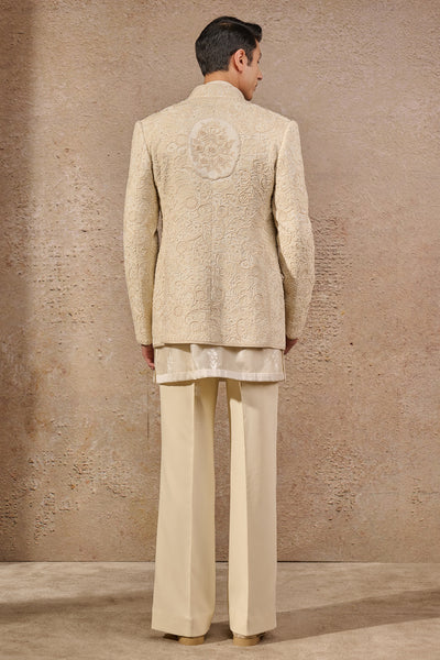 Tarun Tahiliani Menswear Hand-Embroidered Floral And Paisley Bandhgala indian designer wear online shopping melange singapore