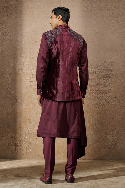 Tarun Tahiliani Menswear Indowestern Waistcoat Set indian designer wear online shopping melange singapore