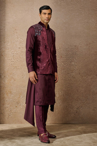 Tarun Tahiliani Menswear Indowestern Waistcoat Set indian designer wear online shopping melange singapore