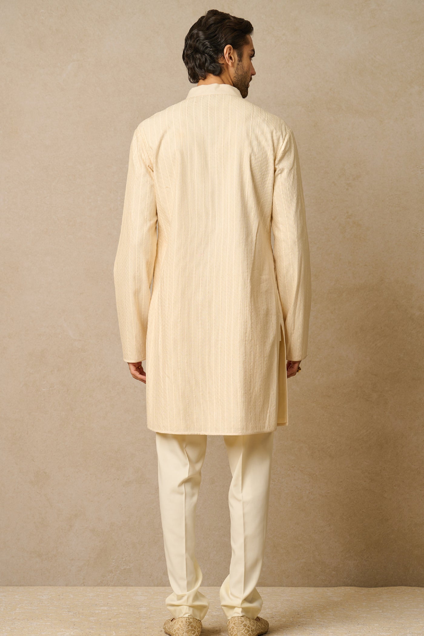 Tarun Tahiliani Menswear Kurta And Trouser Ivory indian designer wear online shopping melange singapore