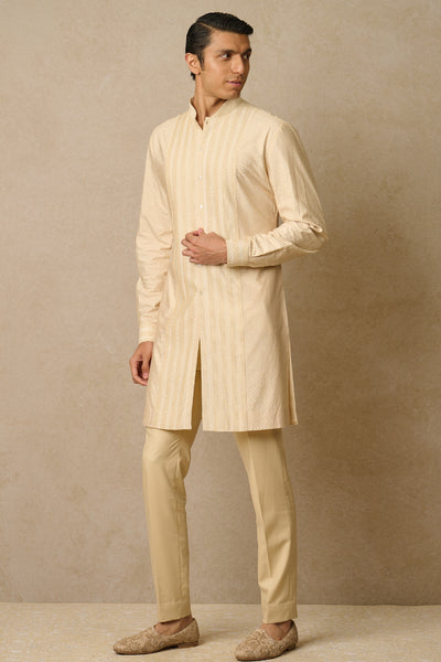 Tarun Tahiliani Menswear Kurta And Trouser Ivory indian designer wear online shopping melange singapore