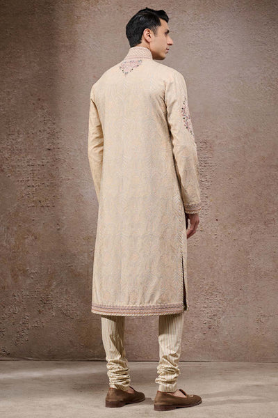 Tarun Tahiliani Menswear Multicolour Embroidered Groom Kurta Set indian designer wear online shopping melange singapore 