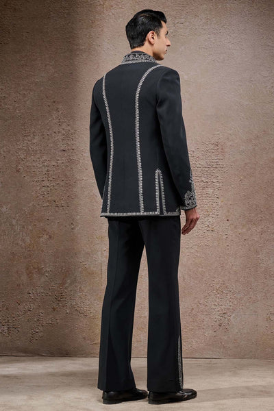 Tarun Tahiliani Menswear Pearl Embroidered Paisley Bandhgala Set indian designer wear online shopping melange singapore 