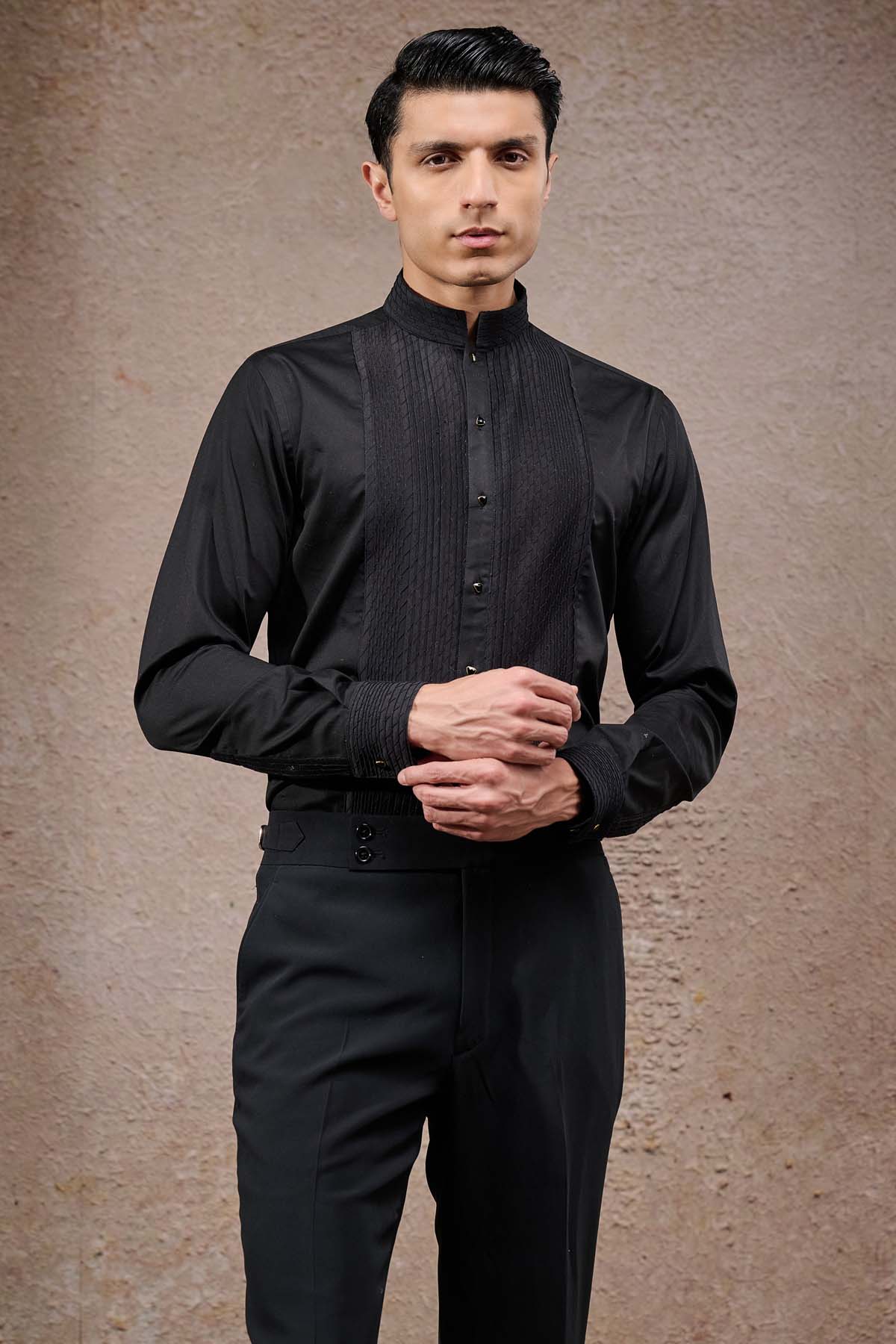 Tarun Tahiliani Menswear Pearl Embroidered Paisley Bandhgala Set indian designer wear online shopping melange singapore 