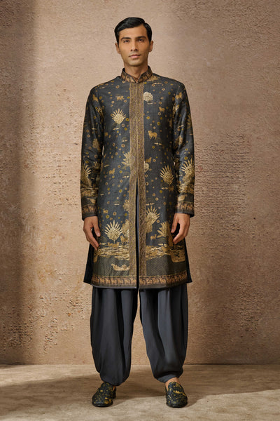 Tarun Tahiliani Menswear Printed Kurta Set indian designer wear online shopping melange singapore