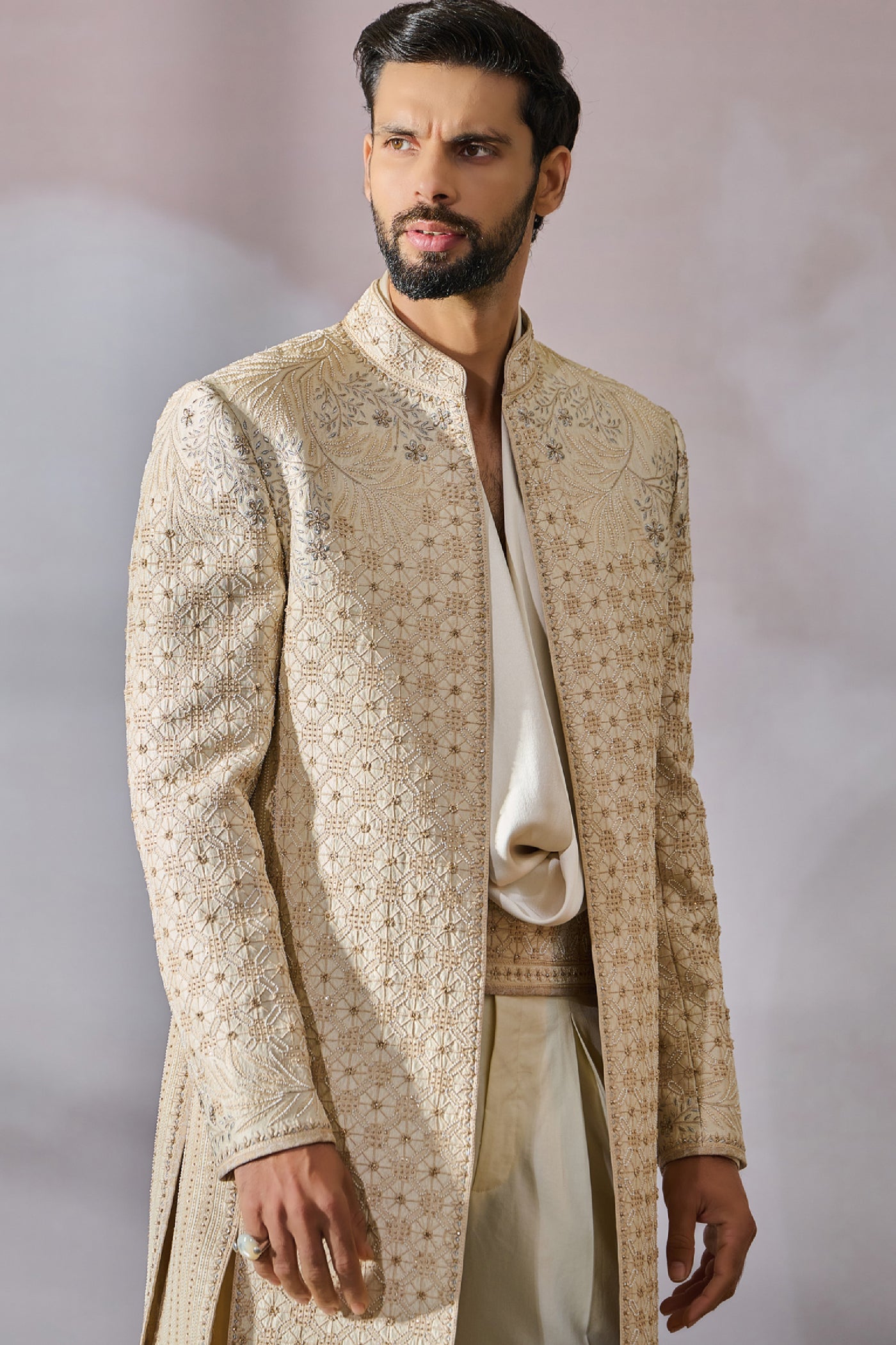 Tarun Tahiliani Menswear Sherwani Kamarbandh Trouser Kurta indian designer wear online shopping melange singapore