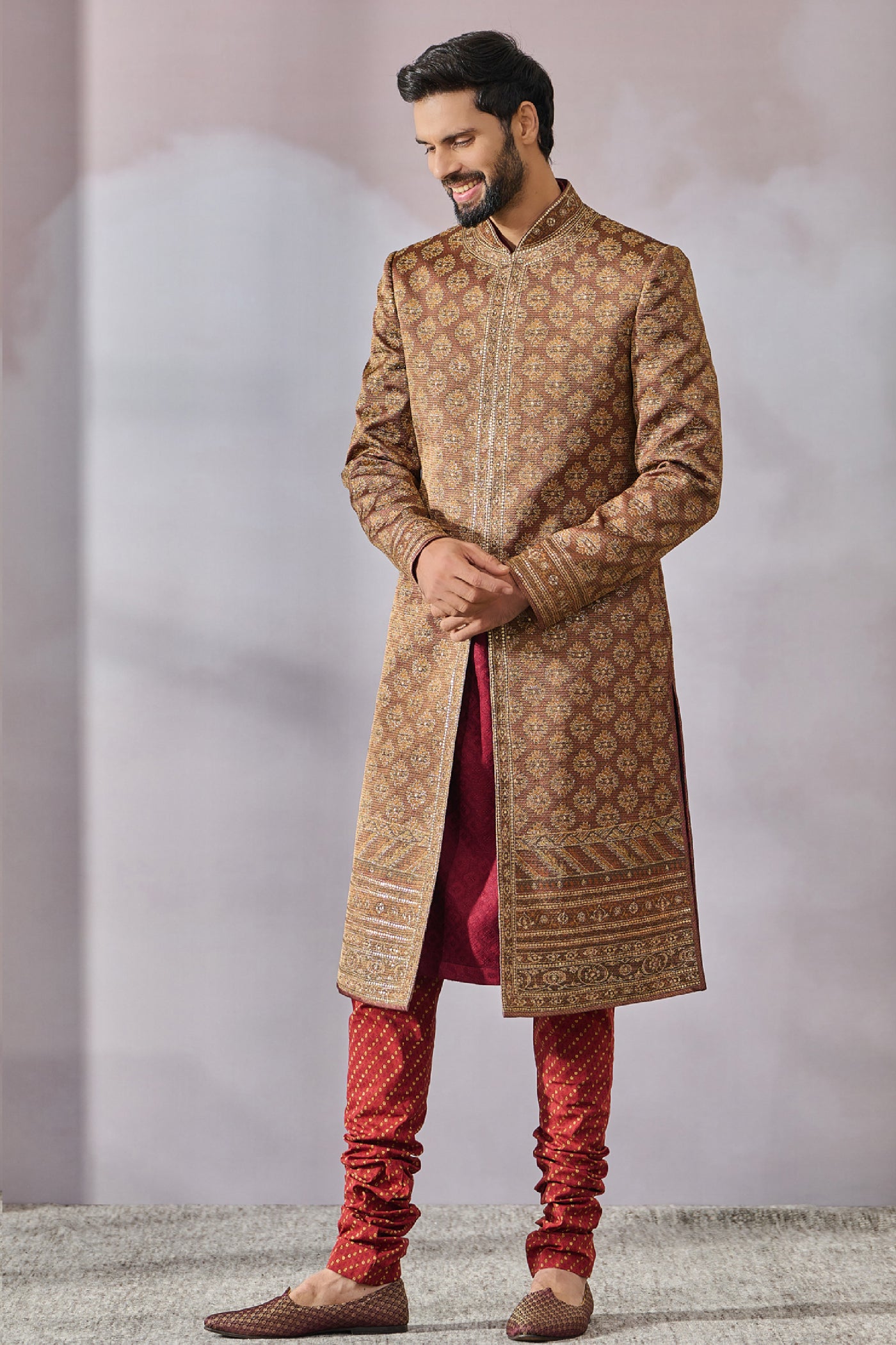 Tarun Tahiliani Menswear Sherwani Kurta Churidar indian designer wear online shopping melange singapore