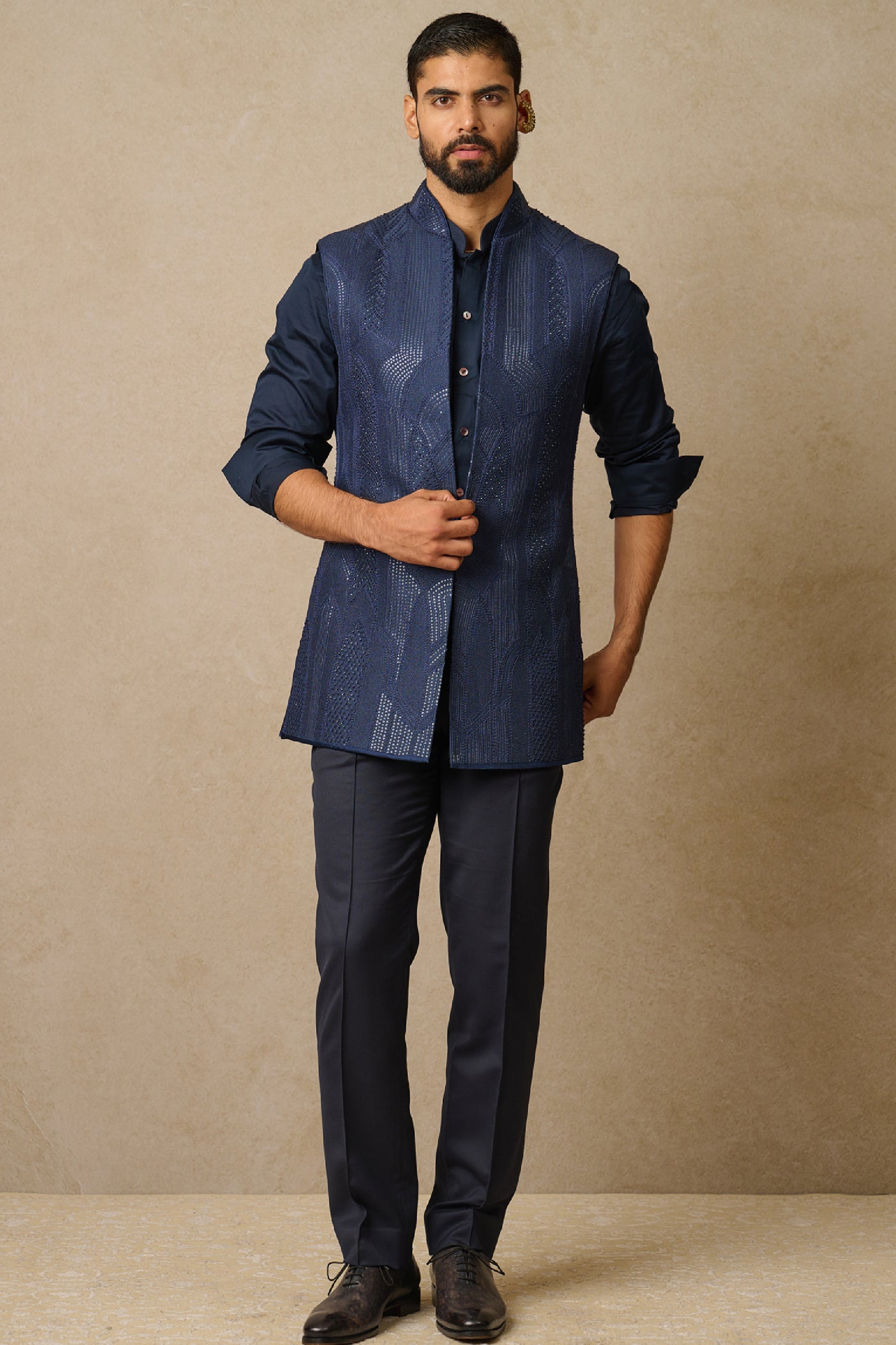 Tarun Tahiliani Menswear Waistcoat indian designer wear online shopping melange singapore