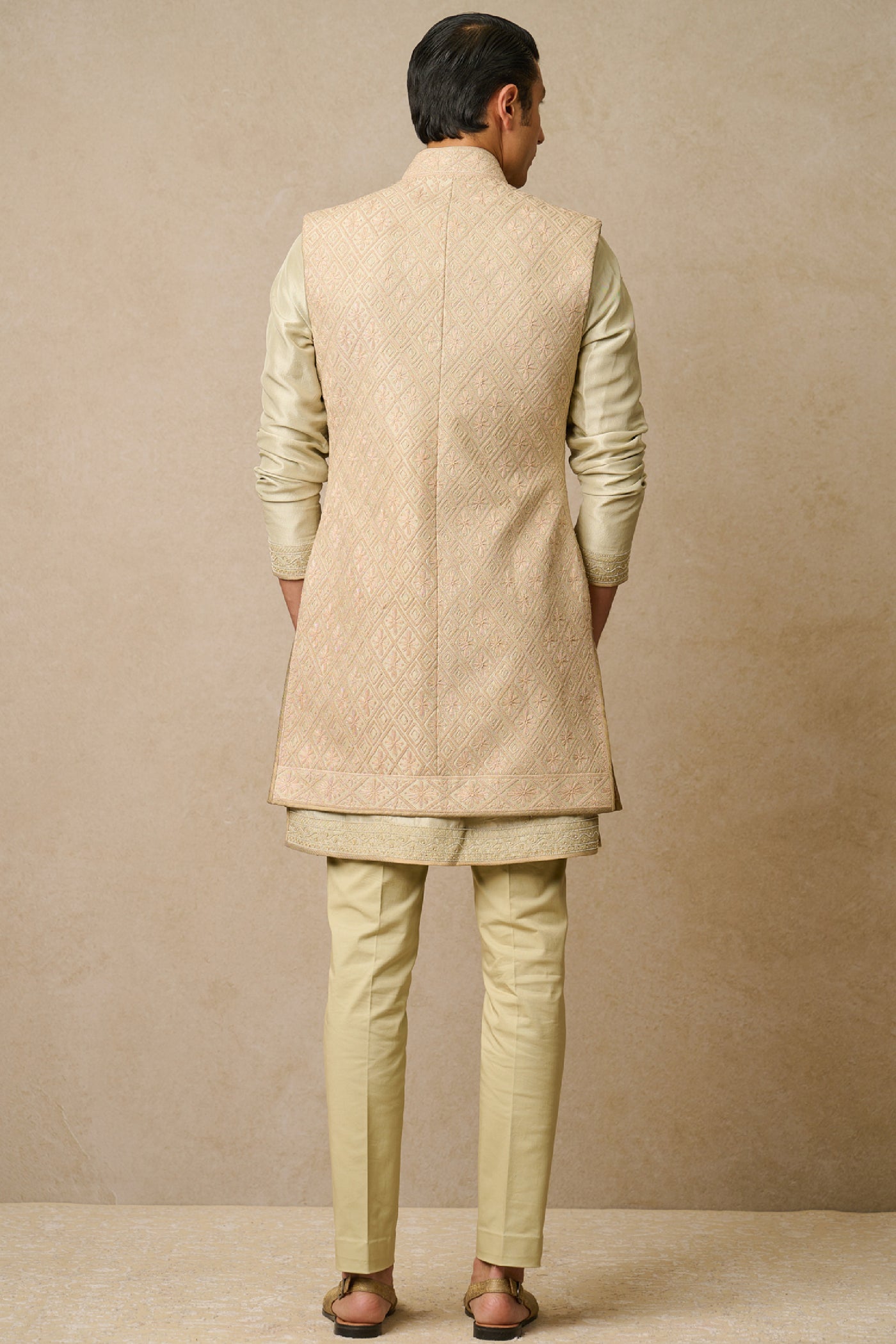 Tarun Tahiliani Menswear Waistcoat Jade indian designer wear online shopping melange singapore