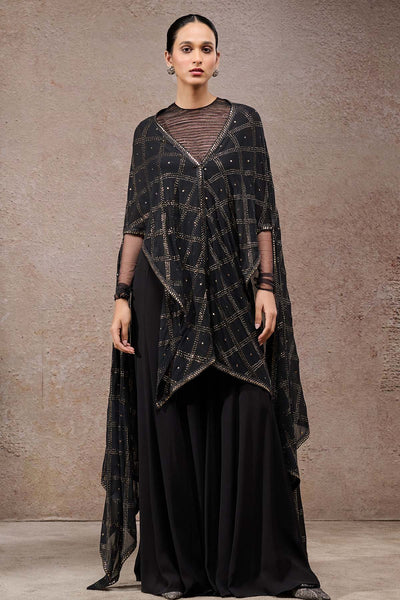 Tarun Tahiliani Mukaish Cape Set indian designer wear online shopping melange singapore 