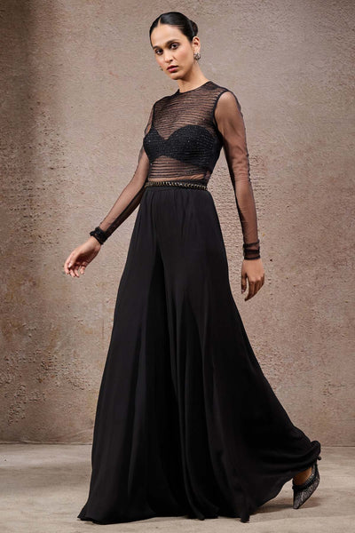 Tarun Tahiliani Mukaish Cape Set indian designer wear online shopping melange singapore 