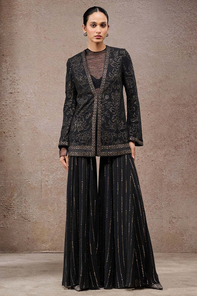 Tarun Tahiliani Mukaish Jacket Sharara indian designer wear online shopping melange singapore 