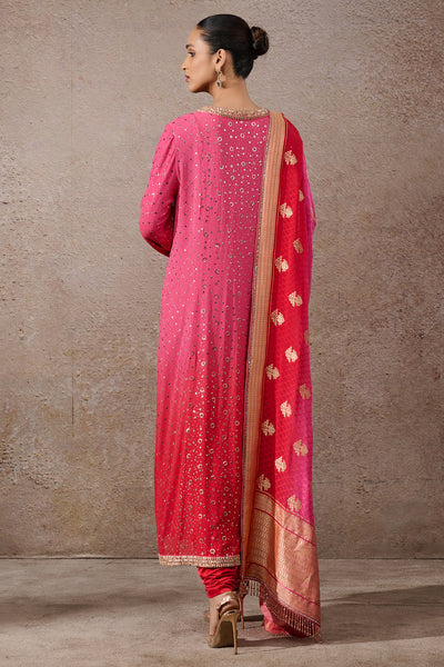 Tarun Tahiliani Ombre Mukaish Kalidar Suit Set Indian designer wear online shopping melange singapore