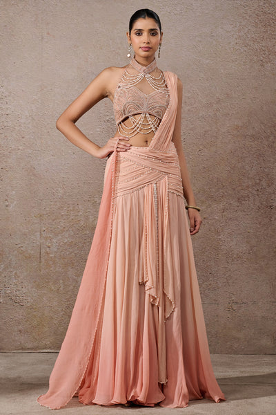 Tarun Tahiliani Ombre Pearl Concept Saree Indian designer wear online shopping melange singapore