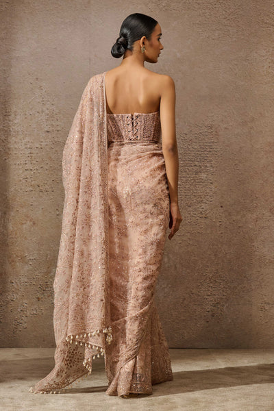 Tarun Tahiliani Pearl And Sequin Hand Embroidered Saree indian designer wear online shopping melange singapore