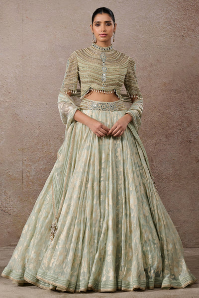 Tarun Tahiliani Pearl Textile Lehenga Indian designer wear online shopping melange singapore