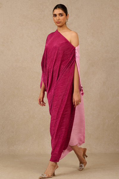 Tarun Tahiliani Pink Ombre Kaftan designer wear online shopping melange singapore