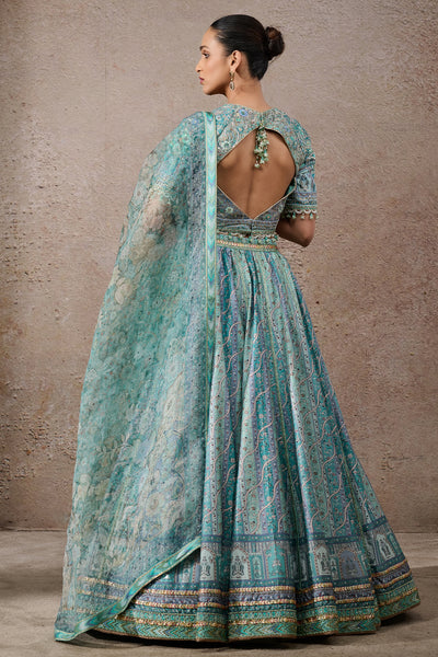 Tarun Tahiliani Printed Abstract Floral Lehenga Indian designer wear online shopping melange singapore