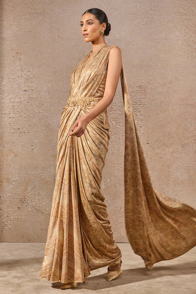 Tarun Tahiliani Printed Concept Saree indian designer wear online shopping melange singapore
