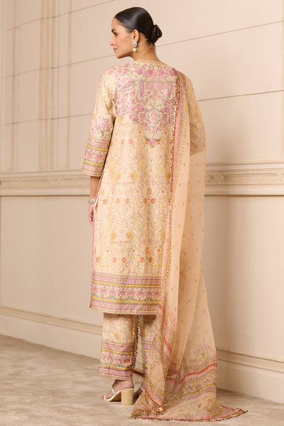 Tarun Tahiliani Printed Kurta In Chanderi indian designer wear online shopping melange singapore