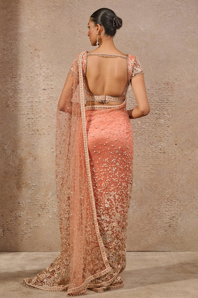 Tarun Tahiliani Resham Embroidered Floral Saree indian designer wear online shopping melange singapore