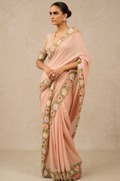 Tarun Tahiliani Saree Blouse Old Rose Indian designer wear online shopping melange singapore