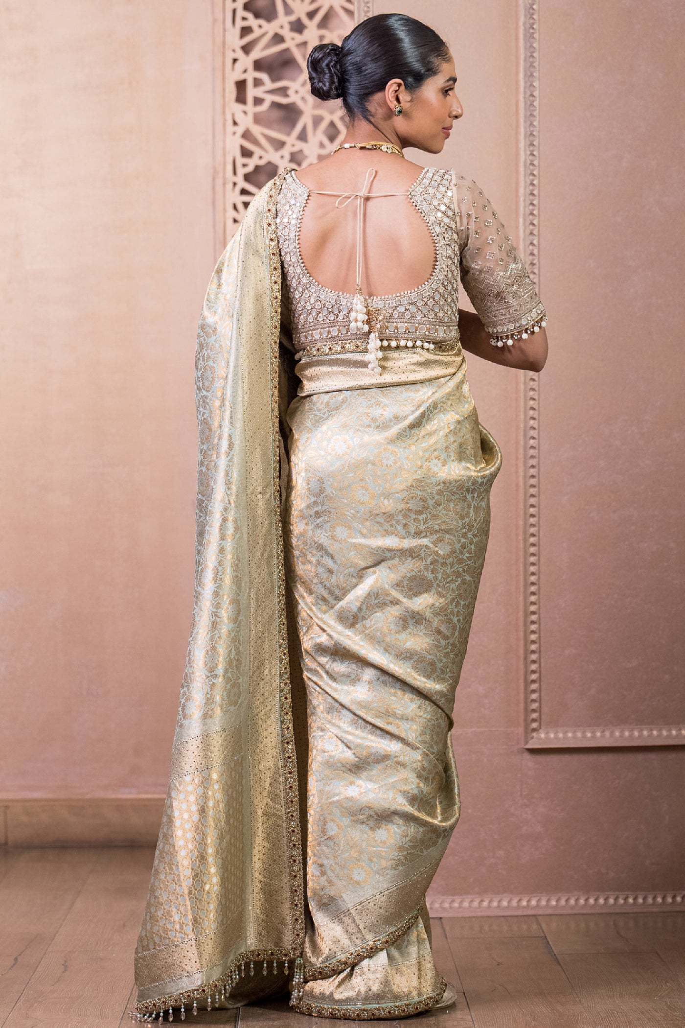 Tarun Tahiliani Saree And Blouse Fabric indian designer wear online shopping melange singapore