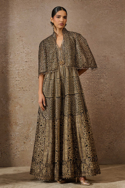 Tarun Tahiliani Sequin Architecture Motif Cape indian designer wear online shopping melange singapore
