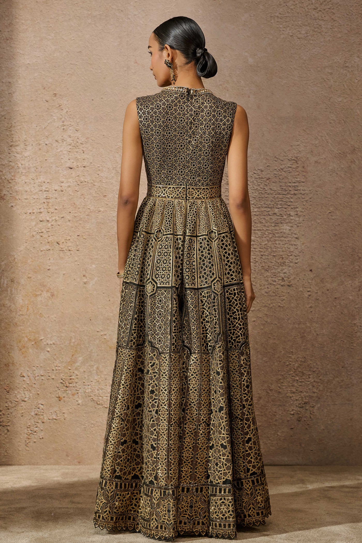Tarun Tahiliani Sequin Architecture Motif Jumpsuit indian designer wear online shopping melange singapore