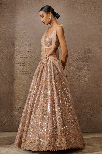 Tarun Tahiliani Sequin Architecture Motif Lehenga indian designer wear online shopping melange singapore
