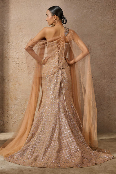 Tarun Tahiliani Sequin Architecture Motif Sculpted Lehenga indian designer wear online shopping melange singapore