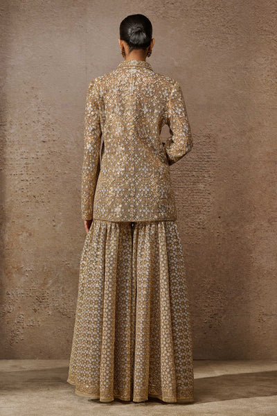 Tarun Tahiliani Sequin Sharara Jacket Set indian designer wear online shopping melange singapore