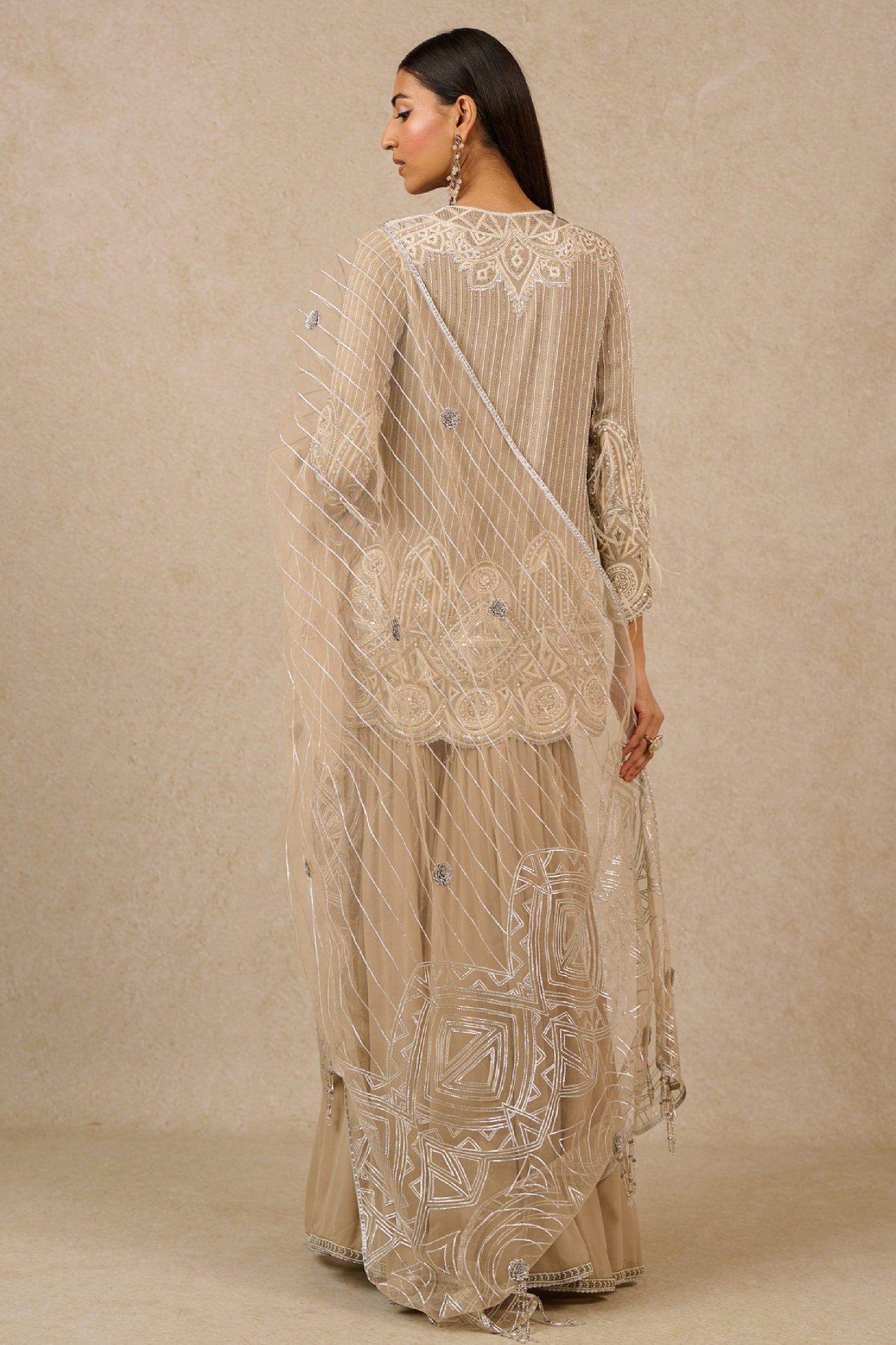 Tarun Tahiliani Sharara Kurta Dupatta indian designer wear online shopping melange singapore