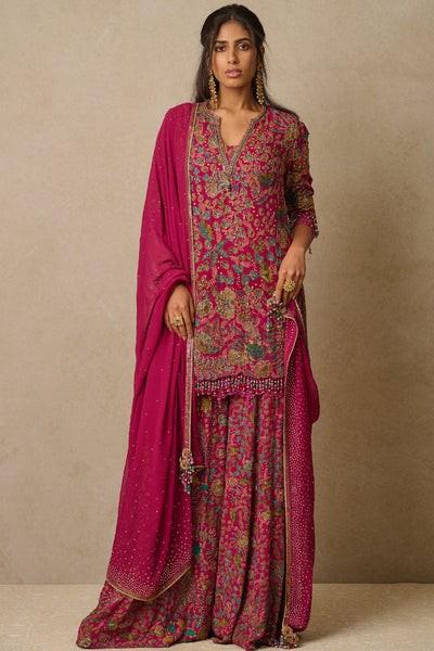 Tarun Tahiliani Sharara Kurta Dupatta indian designer wear online shopping melange singapore